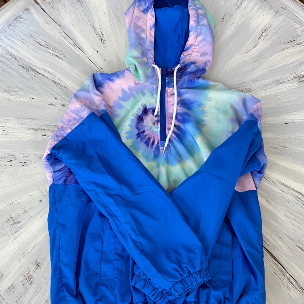 Tie dye windbreaker